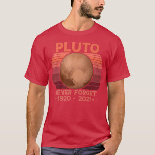 PLUTO VERGEET nooit Retro Style Funny Space, Vinta T-shirt