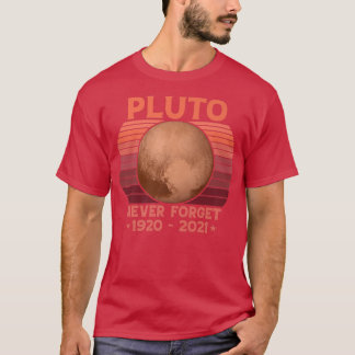 PLUTO VERGEET nooit Retro Style Funny Space, Vinta T-shirt
