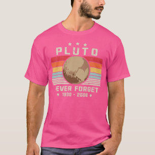 PLUTO VERGEET nooit Retro Style Funny Space, Vinta T-shirt