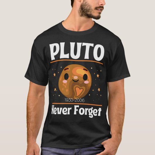 Pluto vergeet nooit t-shirt (Voorkant)