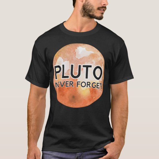Pluto vergeet nooit t-shirt (Voorkant)