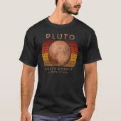 Pluto vergeet Space Astronomy Mannen Retro Sci noo T-shirt (Voorkant)