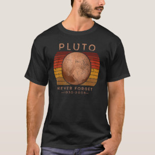 Pluto vergeet Space Astronomy Mannen Retro Sci noo T-shirt