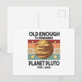 Pluto Vintage Planeet Sterrenstelsel Space Vervall Briefkaart (Voorkant / Achterkant)