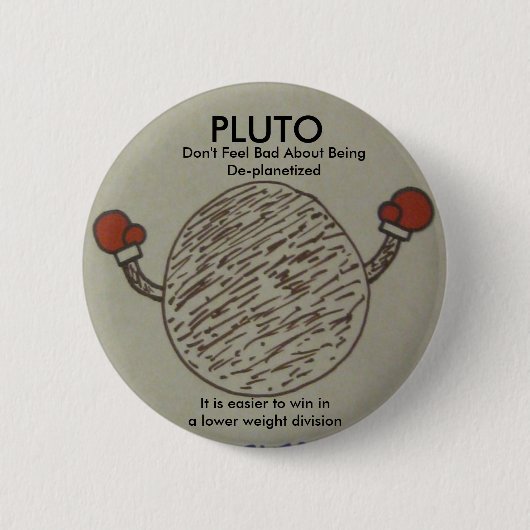 pluto, voel je niet slecht over gedeplanetiseerd z ronde button 5,7 cm (Voorkant)