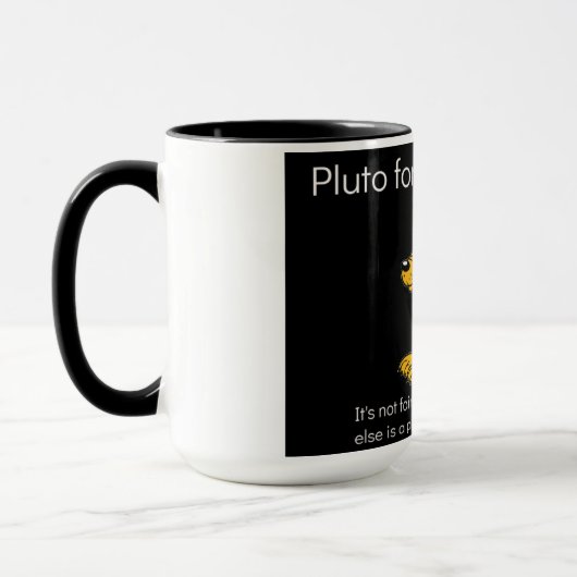 Pluto voor planeet mok (Links)