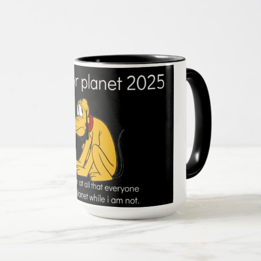 Pluto voor planeet mok (Voorkant rechts)