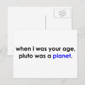 Pluto was een planeet?!? briefkaart (Voorkant / Achterkant)