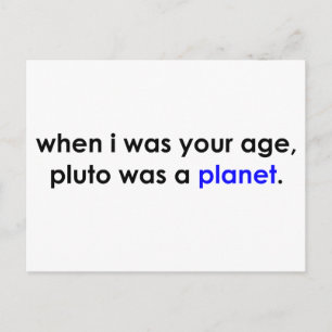Pluto was een planeet?!? briefkaart