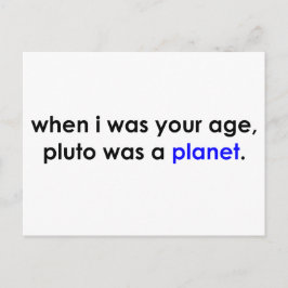 Pluto was een planeet?!? briefkaart