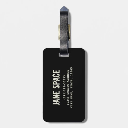 Pluto yellow planeet 3d universum space illustrati bagagelabel (Achterkant verticaal)