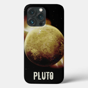 Pluto yellow planeet 3d universum space illustrati Case-Mate iPhone case