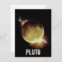 Pluto yellow planeet 3d universum space illustrati