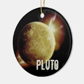 Pluto yellow planeet 3d universum space illustrati keramisch ornament (Links)