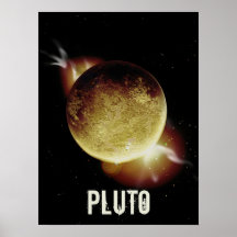 Pluto yellow planeet 3d universum space illustrati