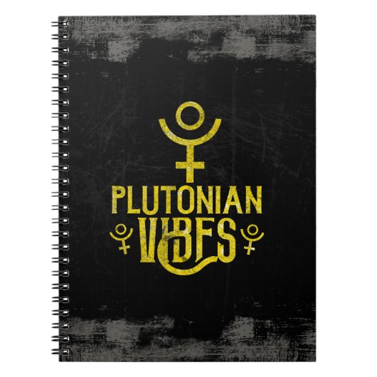 Plutonian Vibes Scorpio Astrology Zodiac Pluto Notitieboek (Voorkant)