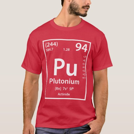 Plutonium Element (wit) T-Shirt (Voorkant)
