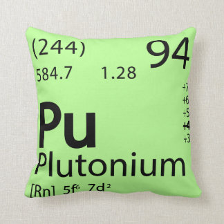 Plutonium Pu Pillow | Periodieke piloot | Wetensch Kussen