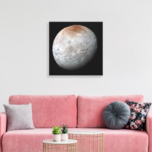 Pluto's grootste maan: Charon Canvas Afdruk (Insitu (Woonkamer))