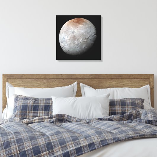 Pluto's grootste maan: Charon Canvas Afdruk (Insitu (Slaapkamer))
