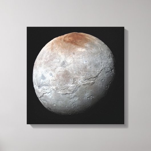 Pluto's grootste maan: Charon Canvas Afdruk (Voorkant)