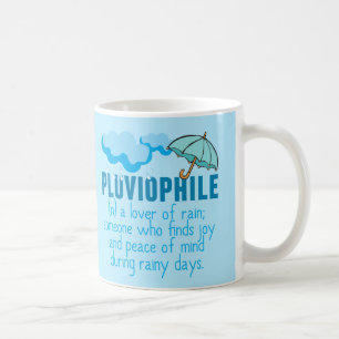 Pluviophile Rain Lover  Blue Umbrella Koffiemok