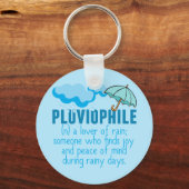 Pluviophile Rainy Day Lover  Umbrella Sleutelhanger (Voorkant)