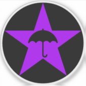 Pluviophile Star v2 (paarse) Sticker (Voorkant)