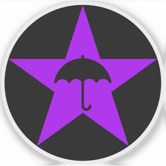 Pluviophile Star v2 (paarse) Sticker (Voorkant)