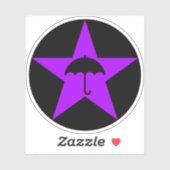 Pluviophile Star v2 (paarse) Sticker (Vel)