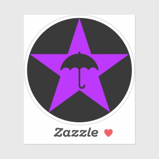 Pluviophile Star v2 (paarse) Sticker (Vel)