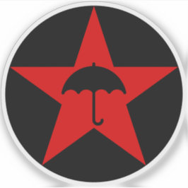 Pluviophile Star v2 (rood) Sticker
