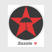 Pluviophile Star v2 (rood) Sticker (Vel)