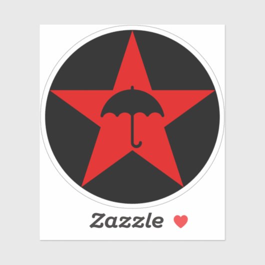 Pluviophile Star v2 (rood) Sticker (Vel)