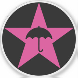 Pluviophile Star v2 (roze) Sticker