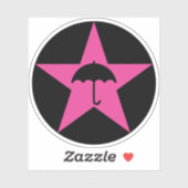 Pluviophile Star v2 (roze) Sticker (Vel)