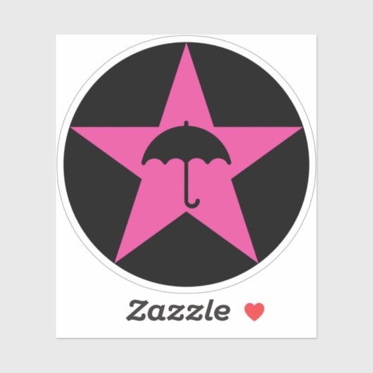 Pluviophile Star v2 (roze) Sticker (Vel)