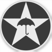 Pluviophile Star v2 (wit) Sticker (Voorkant)