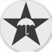 Pluviophile Star v2 (zwart) Sticker (Voorkant)