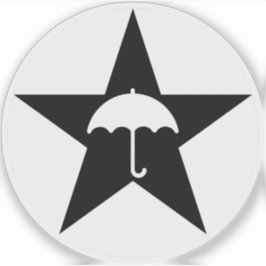 Pluviophile Star v2 (zwart) Sticker