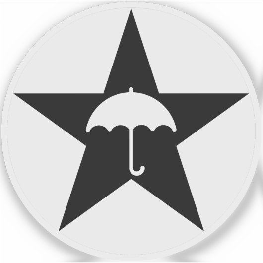 Pluviophile Star v2 (zwart) Sticker (Voorkant)