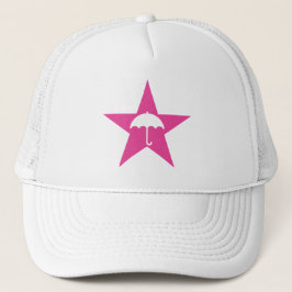 Pluviophile ster (roze) trucker pet