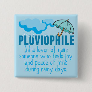 Pluviophile Vierkante Button 5,1 Cm