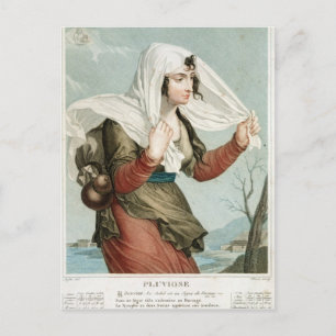 Pluviose vijfde maand Republikein Briefkaart