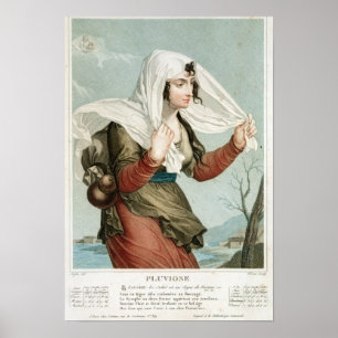 Pluviose vijfde maand Republikein Poster