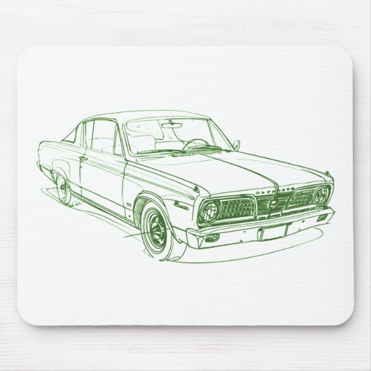 Ply Barracuda 1966 Muismat (Voorkant)