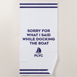 PLYC Boat Docking Towel Strandlaken