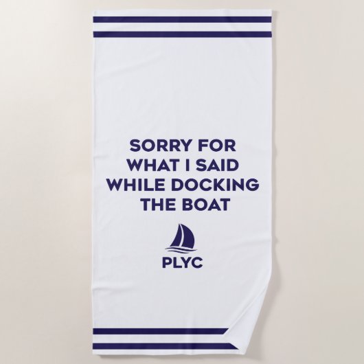 PLYC Boat Docking Towel Strandlaken (Voorkant)