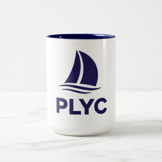 PLYC Witte mok met marineblauwe binnenkant