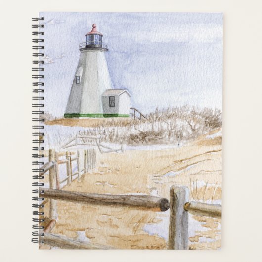 Plymought Lighthouse Watercolor Planner (Voorkant)